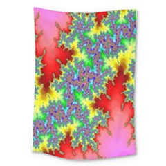 Colored Fractal Background Large Tapestry by Simbadda