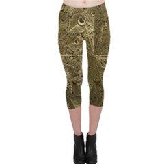 Peacock Metal Tray Capri Leggings  by Simbadda