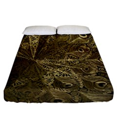 Peacock Metal Tray Fitted Sheet (california King Size) by Simbadda