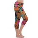 Colorful The Beautiful Of Art Indonesian Batik Pattern Capri Yoga Leggings View3