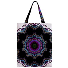 Fractal Lace Zipper Classic Tote Bag by Simbadda