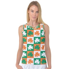 Ireland Leaf Vegetables Green Orange White Women s Basketball Tank Top