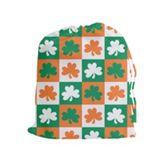 Ireland Leaf Vegetables Green Orange White Drawstring Pouches (extra Large) by Alisyart