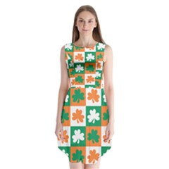 Ireland Leaf Vegetables Green Orange White Sleeveless Chiffon Dress  