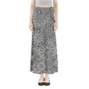 Flower Floral Rose Sunflower Black White Maxi Skirts View1