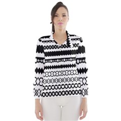 Love Heart Triangle Circle Black White Wind Breaker (women)