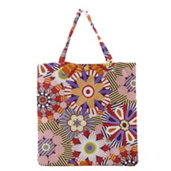 Flower Floral Sunflower Rainbow Frame Grocery Tote Bag