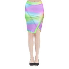 Abstract Background Colorful Midi Wrap Pencil Skirt