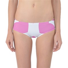 Love Heart Valentine Pink White Sweet Classic Bikini Bottoms by Alisyart