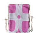 Love Heart Valentine Pink White Sweet Drawstring Bag (Small) View2