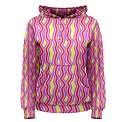 Pink Yelllow Line Light Purple Vertical Women s Pullover Hoodie