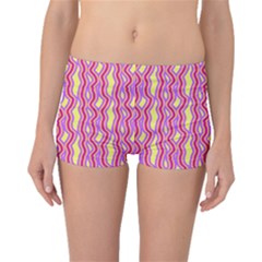 Pink Yelllow Line Light Purple Vertical Boyleg Bikini Bottoms by Alisyart