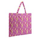 Pink Yelllow Line Light Purple Vertical Zipper Large Tote Bag View2