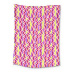 Pink Yelllow Line Light Purple Vertical Medium Tapestry