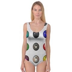 9 Power Buttons Princess Tank Leotard  by Simbadda