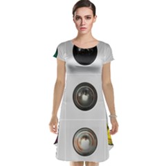 9 Power Buttons Cap Sleeve Nightdress by Simbadda