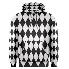 Plaid Triangle Line Wave Chevron Black White Red Beauty Argyle Men s Pullover Hoodie by Alisyart