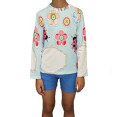 Buttons & Ladybugs Cute Kids  Long Sleeve Swimwear by Simbadda