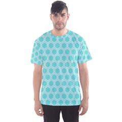 Plaid Circle Blue Wave Men s Sport Mesh Tee