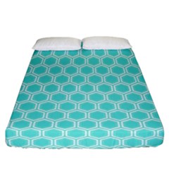 Plaid Circle Blue Wave Fitted Sheet (california King Size) by Alisyart