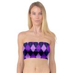 Plaid Triangle Line Wave Chevron Blue Purple Pink Beauty Argyle Bandeau Top by Alisyart