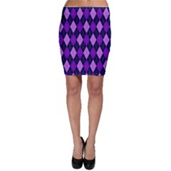 Plaid Triangle Line Wave Chevron Blue Purple Pink Beauty Argyle Bodycon Skirt by Alisyart