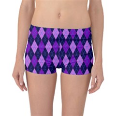 Plaid Triangle Line Wave Chevron Blue Purple Pink Beauty Argyle Reversible Bikini Bottoms