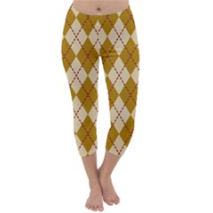 Plaid Triangle Line Wave Chevron Orange Red Grey Beauty Argyle Capri Winter Leggings 