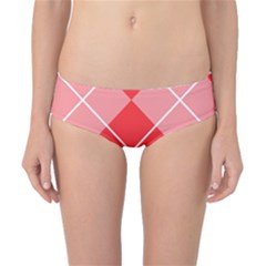 Plaid Triangle Line Wave Chevron Red White Beauty Argyle Classic Bikini Bottoms