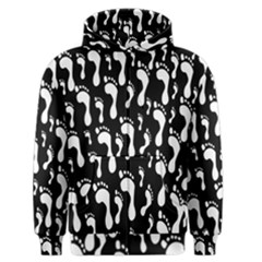 Population Soles Feet Foot Black White Men s Zipper Hoodie by Alisyart