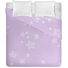 Star Lavender Purple Space Duvet Cover Double Side (california King Size) by Alisyart