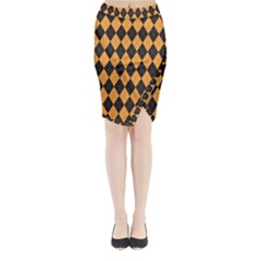 Plaid Triangle Line Wave Chevron Yellow Red Blue Orange Black Beauty Argyle Midi Wrap Pencil Skirt by Alisyart