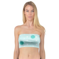 Star White Fan Blue Bandeau Top by Alisyart