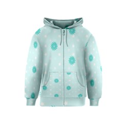 Star White Fan Blue Kids  Zipper Hoodie