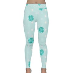 Star White Fan Blue Classic Yoga Leggings by Alisyart