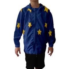 Starry Star Night Moon Blue Sky Light Yellow Hooded Wind Breaker (kids) by Alisyart