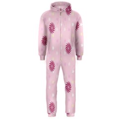 Star White Fan Pink Hooded Jumpsuit (men) 