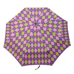 Plaid Triangle Line Wave Chevron Green Purple Grey Beauty Argyle Folding Umbrellas by Alisyart