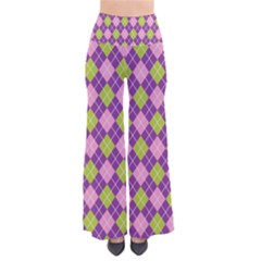 Plaid Triangle Line Wave Chevron Green Purple Grey Beauty Argyle Pants by Alisyart