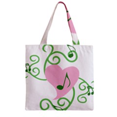Sweetie Belle s Love Heart Music Note Leaf Green Pink Zipper Grocery Tote Bag by Alisyart
