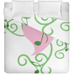 Sweetie Belle s Love Heart Music Note Leaf Green Pink Duvet Cover Double Side (king Size)