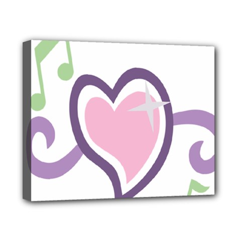 Sweetie Belle s Love Heart Star Music Note Green Pink Purple Canvas 10  X 8 