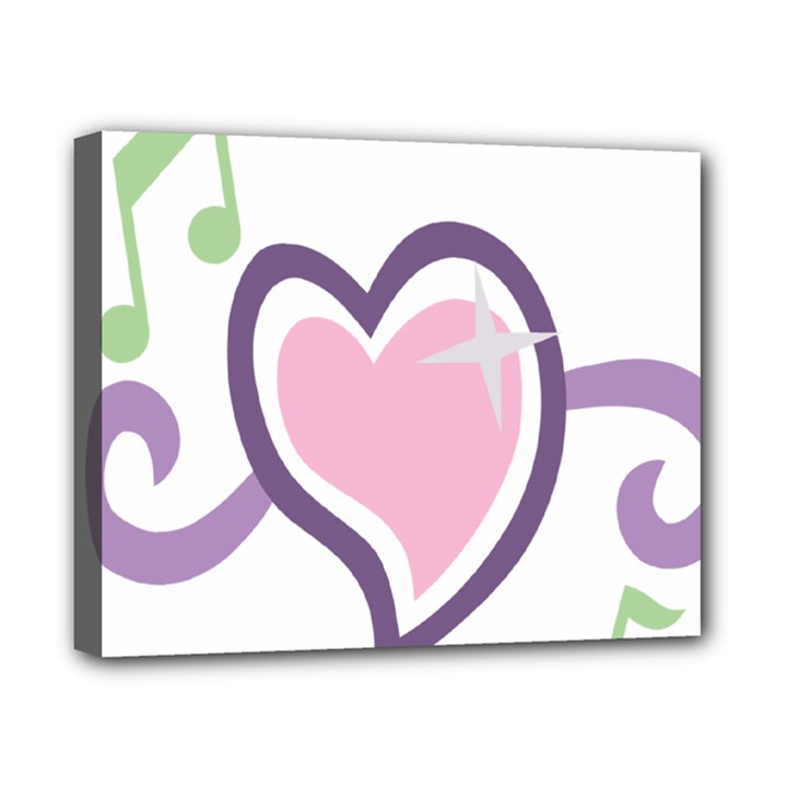 Sweetie Belle s Love Heart Star Music Note Green Pink Purple Canvas 10  x 8 
