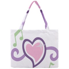 Sweetie Belle s Love Heart Star Music Note Green Pink Purple Mini Tote Bag by Alisyart