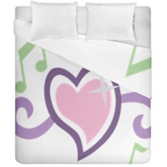 Sweetie Belle s Love Heart Star Music Note Green Pink Purple Duvet Cover Double Side (california King Size)