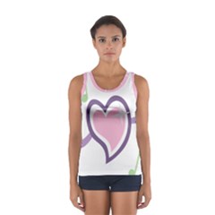 Sweetie Belle s Love Heart Star Music Note Green Pink Purple Women s Sport Tank Top  by Alisyart