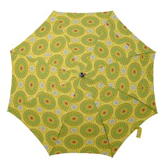 Sunflower Floral Yellow Blue Circle Hook Handle Umbrellas (small)