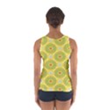 Sunflower Floral Yellow Blue Circle Women s Sport Tank Top  View2