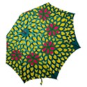 Sunflower Flower Floral Pink Yellow Green Hook Handle Umbrellas (Large) View2