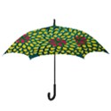 Sunflower Flower Floral Pink Yellow Green Hook Handle Umbrellas (Large) View3